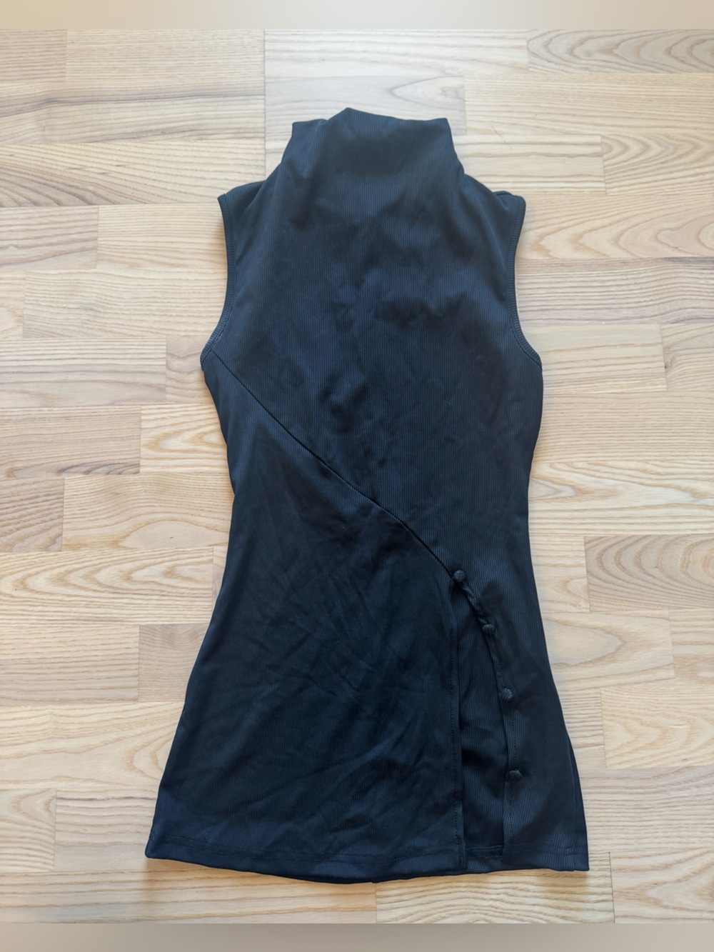 SHEIN Black Sleeveless Mock neck Tank